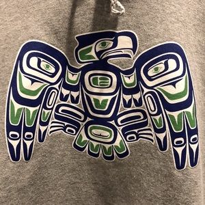 Rare Custom Made Seahawks Print Hoodie